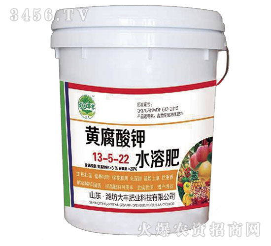果樹專用黃腐酸鉀水溶肥13-5-22-田園季豐-大豐肥業